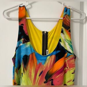 Fashion Nova, bright colors, mid dress